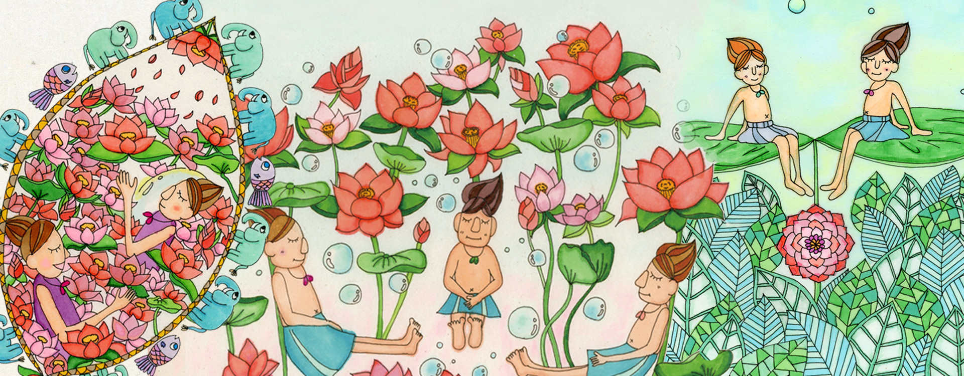 和紙イラスト ナガハマアキコ 和紙に描く癒しのイラスト